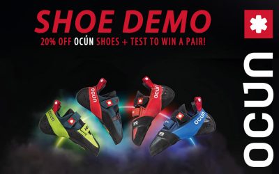 Ocun Climbing Shoe Demo – Wed 25th November 6pm